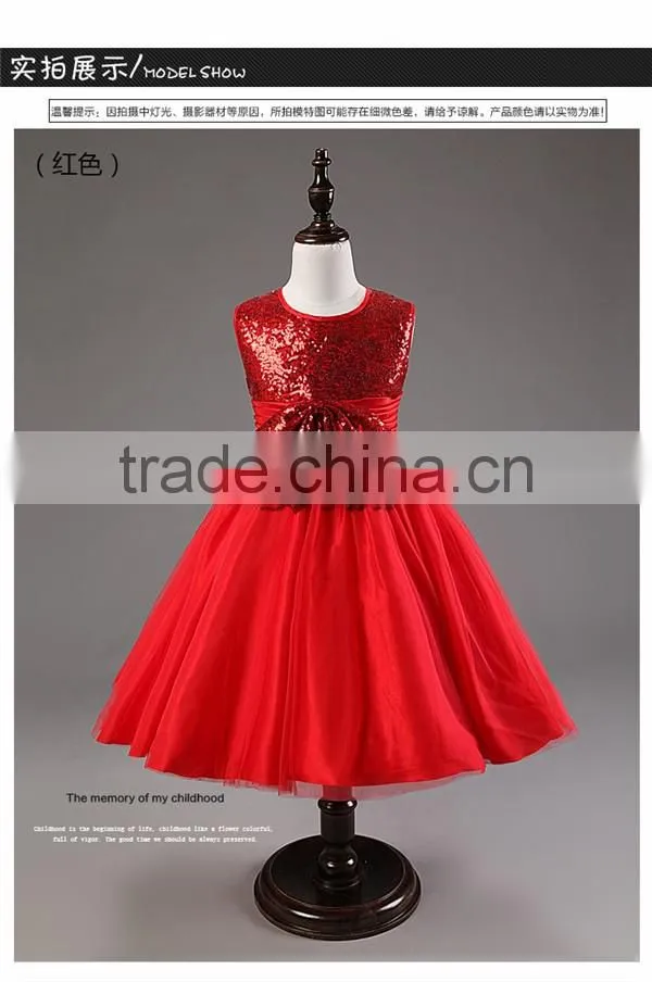 Creazy hot sell Girls Dress Beautiful Princess party dress High Quality wedding dress for Girls with Sequins
