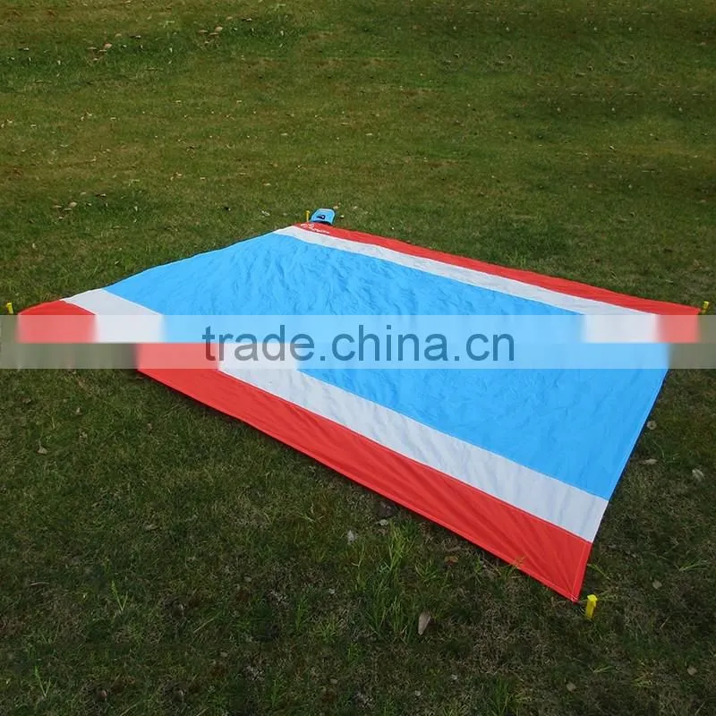 parachute nylon waterproof & sandproof ripstop ultra light big & compact beach mat