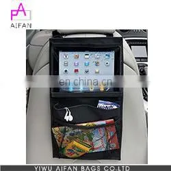 PU Leather Backseat Car Organizer with Table Tray for Baby Foldable Dining Table Desk