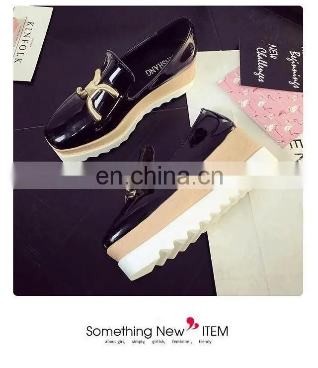 Wholesale slip on high heel shoes platform women shoes 2017