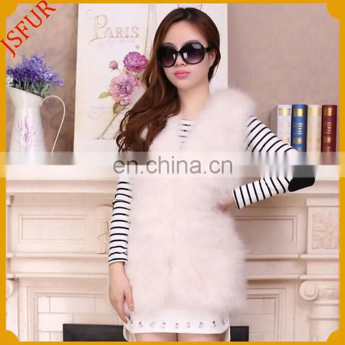 2015 New Stylish Women Ostrich Feather Vest Real Feather Vest