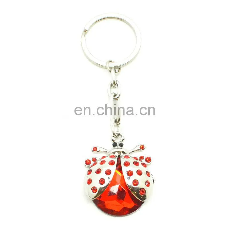 Newest style butterfly metal rhinestone keychain
