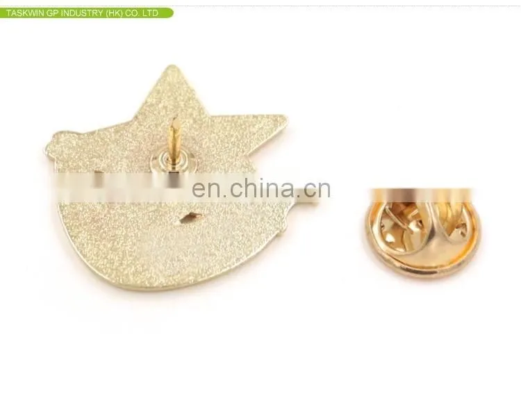custom metal horse lapel pins with 3D gold color