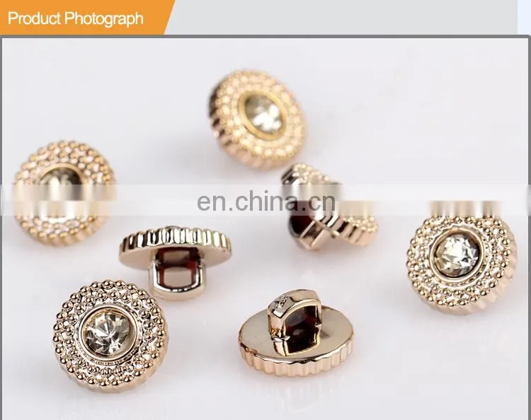 Abs Plastic Rhinestone Button BA60175