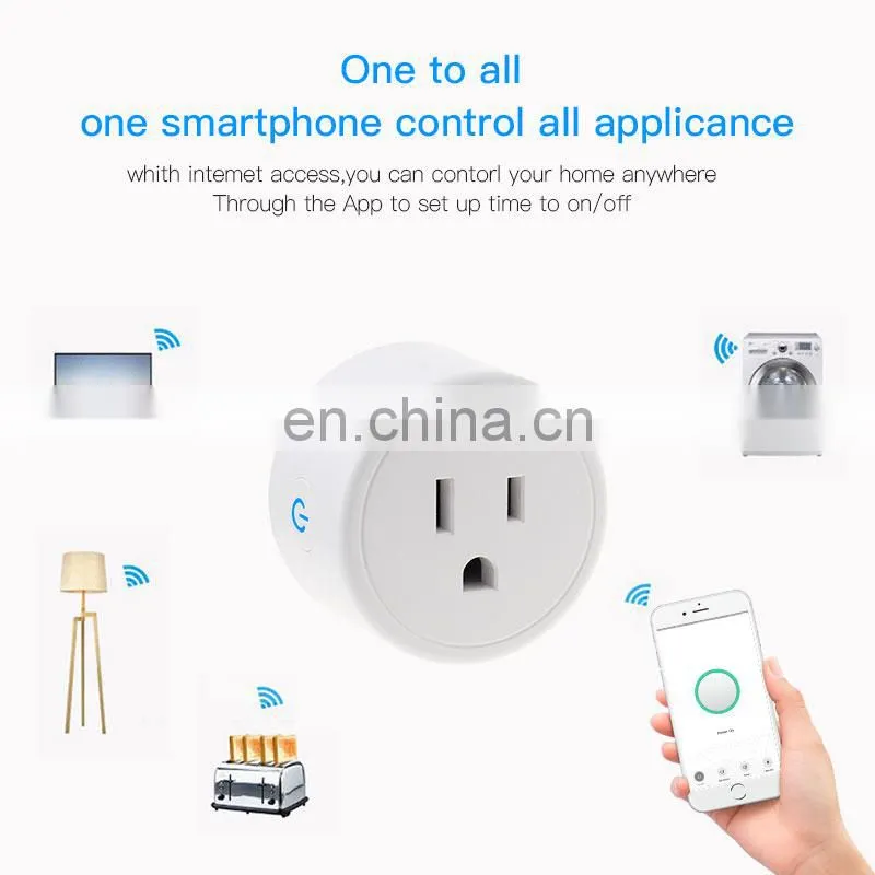 Tuya Smart Life 10A Excel Digital smart socket outlet Wifi Smart Plug Works with Alexa and google assistant