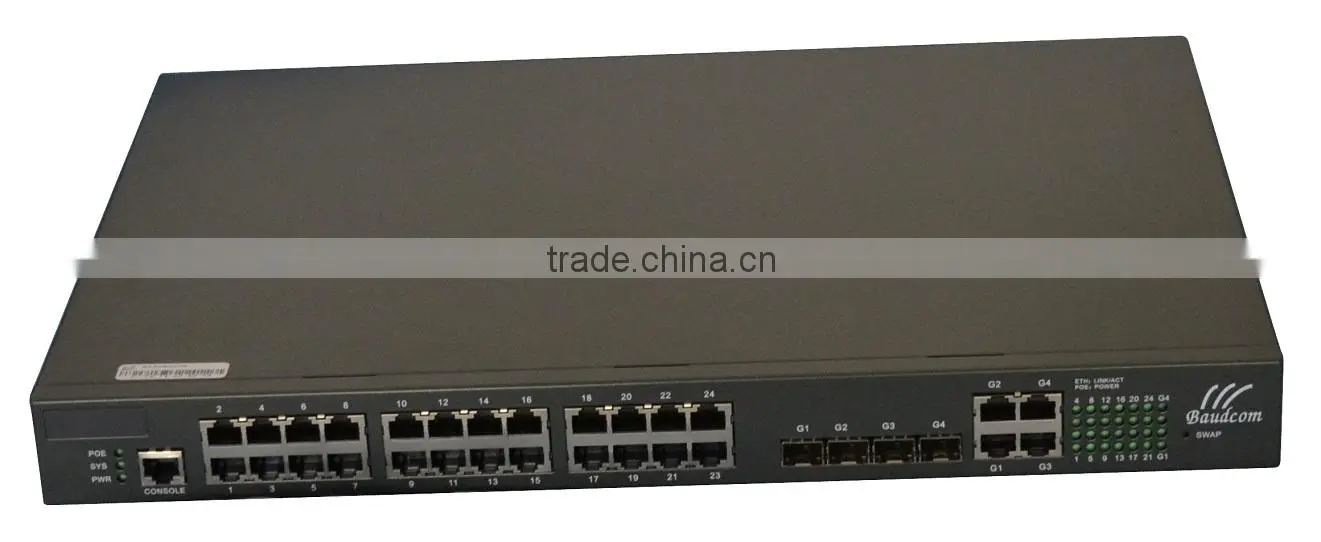 24 port Ethernet Network Switches/24port POE Ethernet Switches