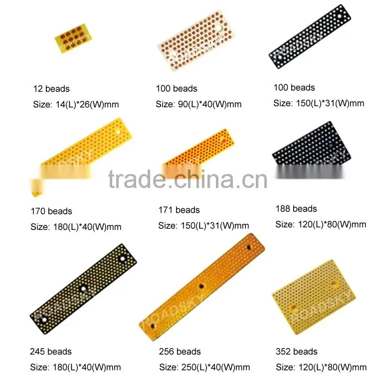 Highway Trapezoidal Prismatic Plastic Bead Reflectors