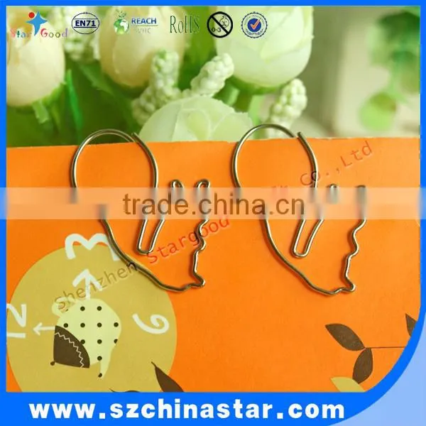Professional factory manufacturer shape paper clip orange color