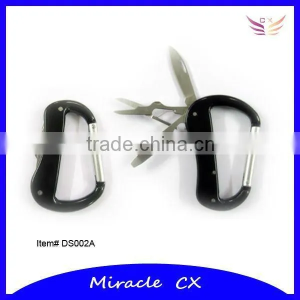 Outdoor knife and scissors multi tool with buckle
