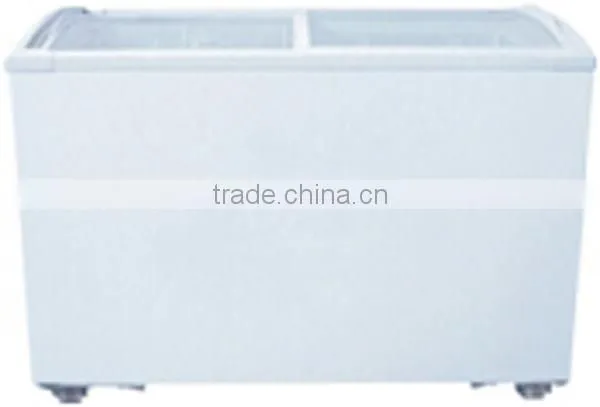 supermarket ice cream deep display freezer with lock
