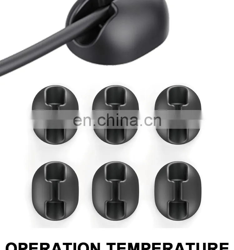 Promata flexible silicone cable winder usb cable organizer wire cord management cable clip holder