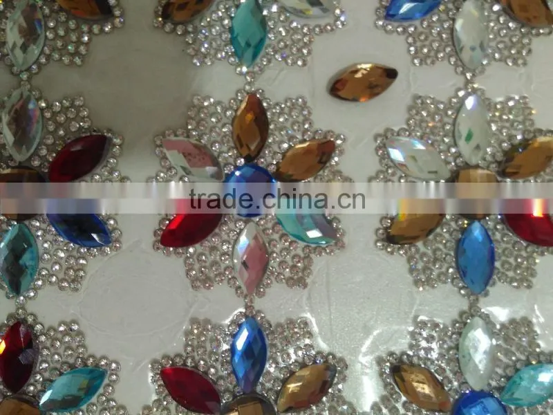 Multicolor Flower Shape Glass Stone Sheet