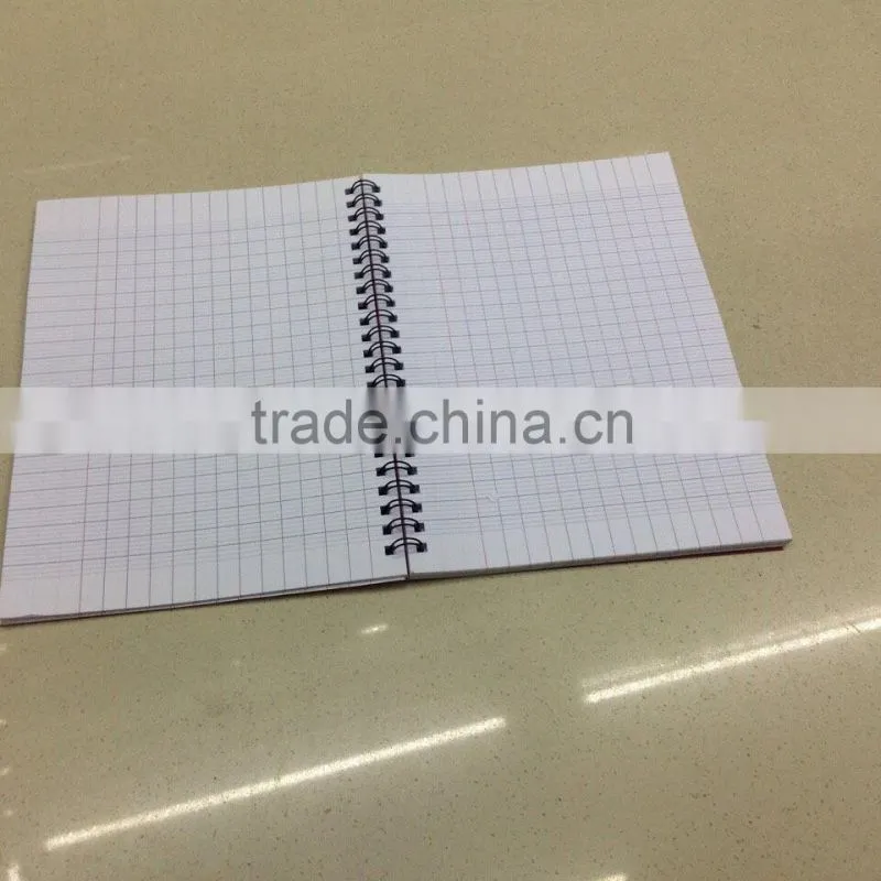 Plastic PVC cover notebook with double o wire