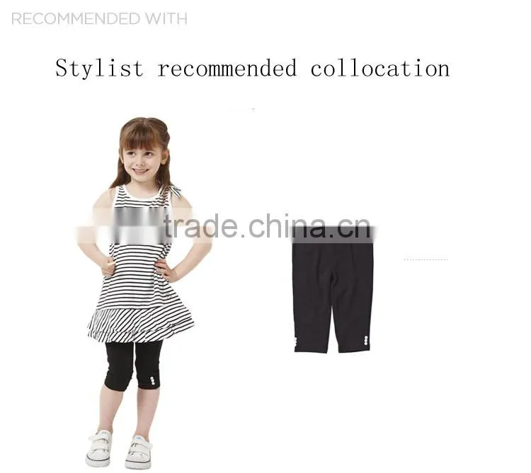 2015 the latest design Custom Girl's classic stripe dress princess dress casual China Supplier / Dress Cute Summer Girls' Dress