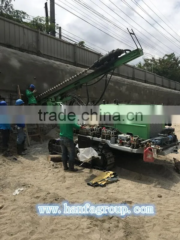 2016 most popular type!HF140Y durable crawler type DTH drilling rig