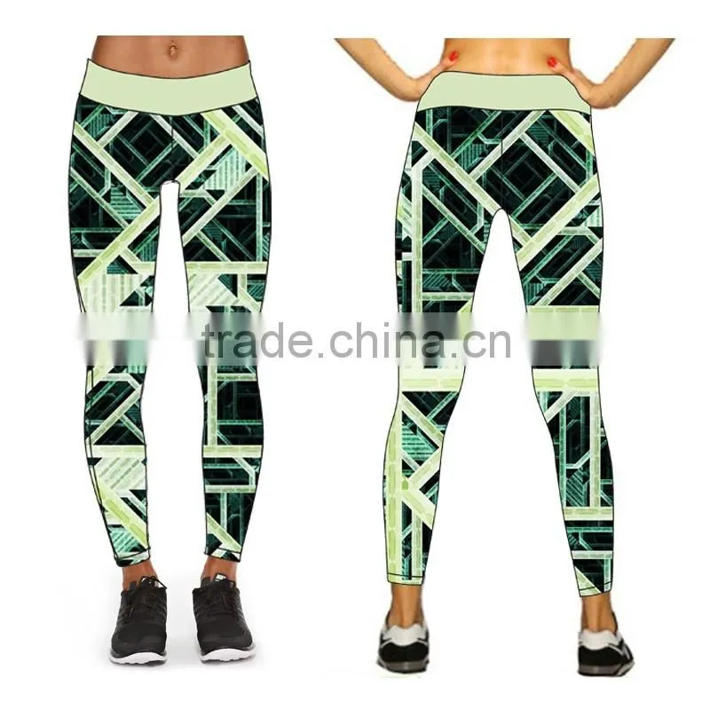 (OEM/ODM Factory)Women 3D Print Yoga Gym Pants Running Sports Cropped Long Leggings Fitness Pants