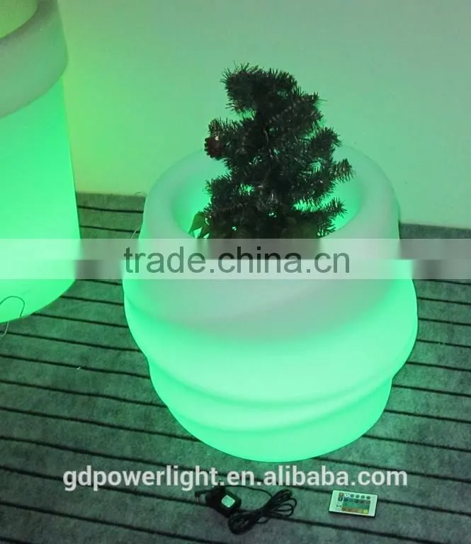 New PE plastic vases with solar led light YXF-5248S1