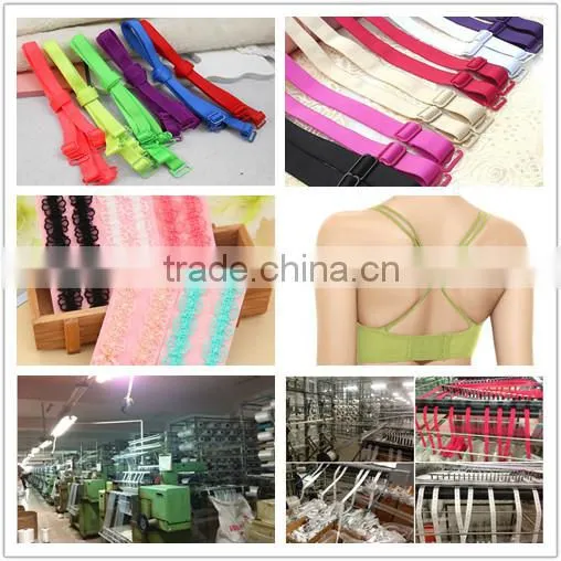 Colorful fancy elastic tape for bra / elastic bra strap wholesale