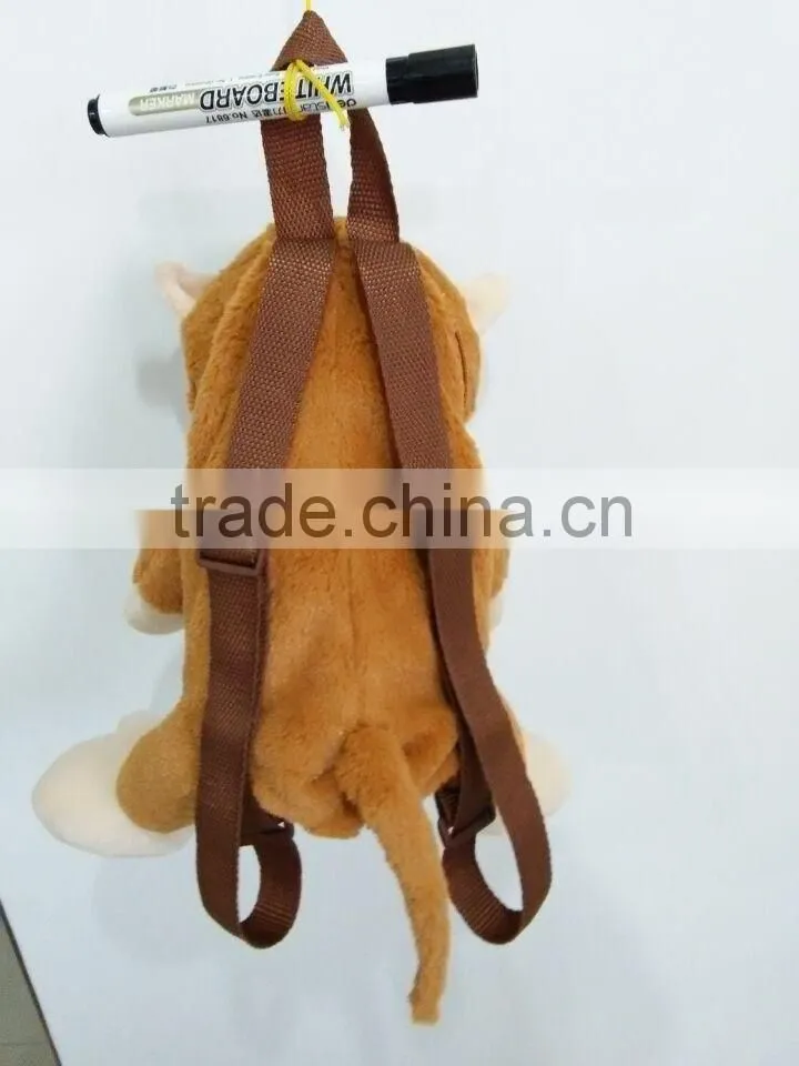 Kids plush monkey backpacks/plush animal character backpacks/monkey backpack