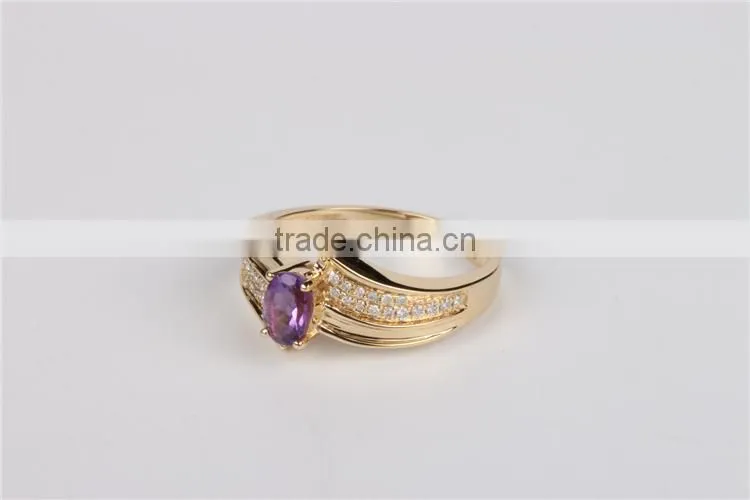 Natural crystal ring women jewelry