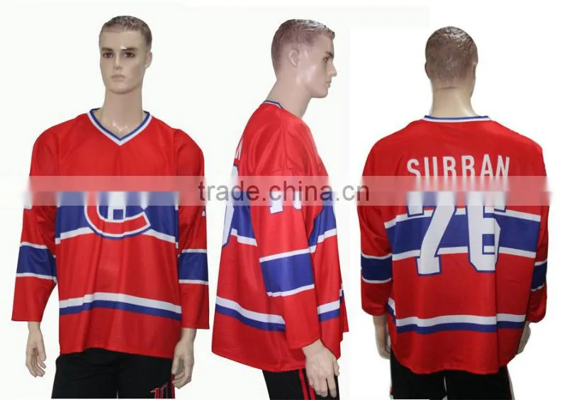 personalized custom sublimation blank hockey jersey
