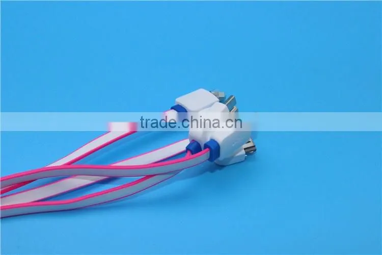 Factory price male to usb female cable, micro usb data charging cable 4 in 1