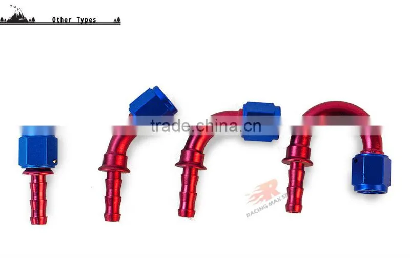 Aluminum oil cooler hose fitting 90 degree push on hose end push on 10-090-12