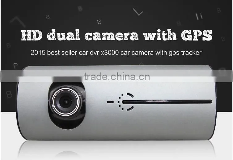 2015 NEW mini X3000 R300 HD 720P GPS Cam Video Camcorder Car Camera Recorder DVR 2.7" LCD Dual G sensor Car dvr in stock 002876