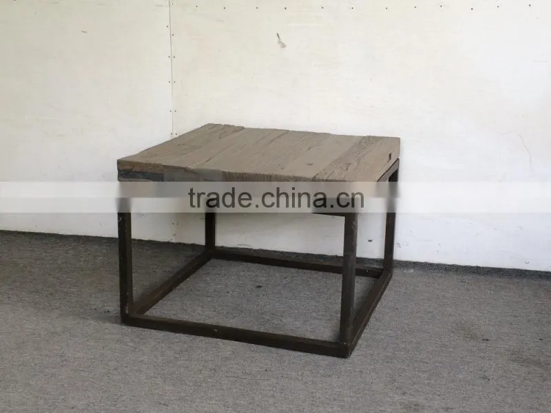 antique furniture with a metal coffee table with wooden top