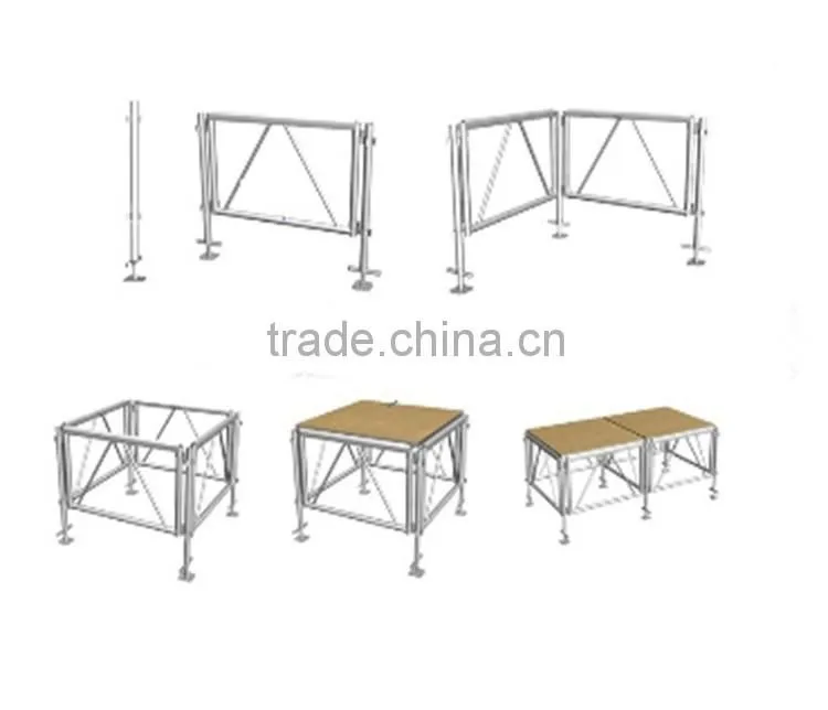 rent aluminum stage platform plexiglass stage