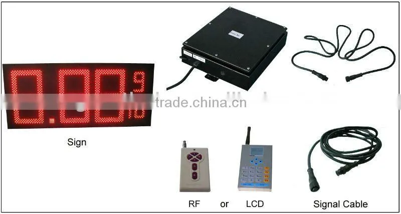 Large size!! 24inch 7 segment led petrol digital station display with high quaity