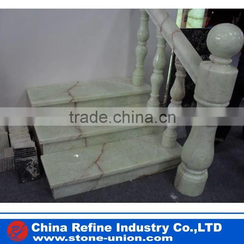 Beige marble stone stair