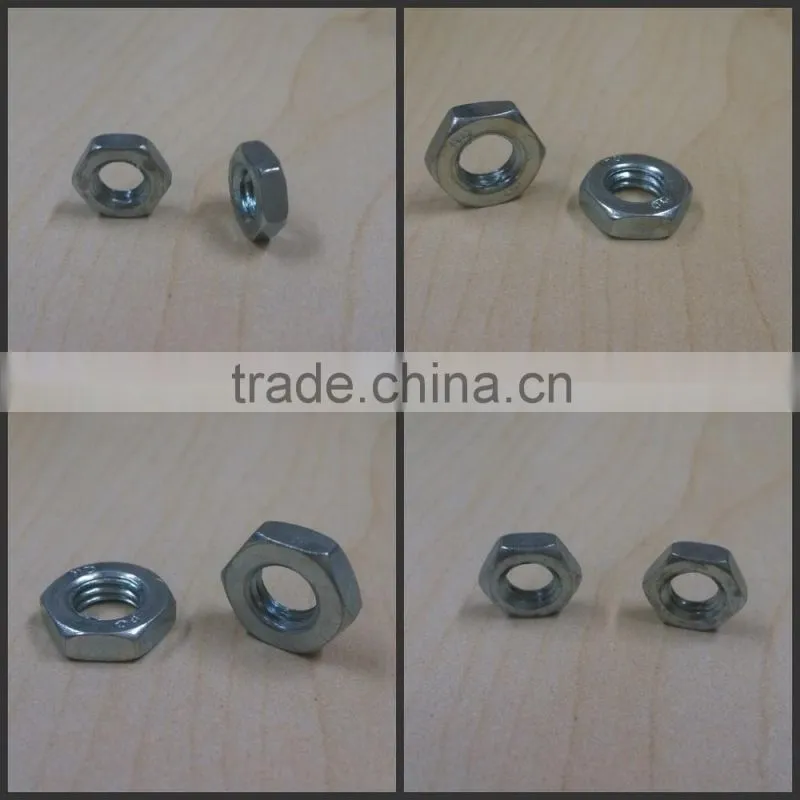 M5 carbon steel thin nuts with zinc plated (DIN439)
