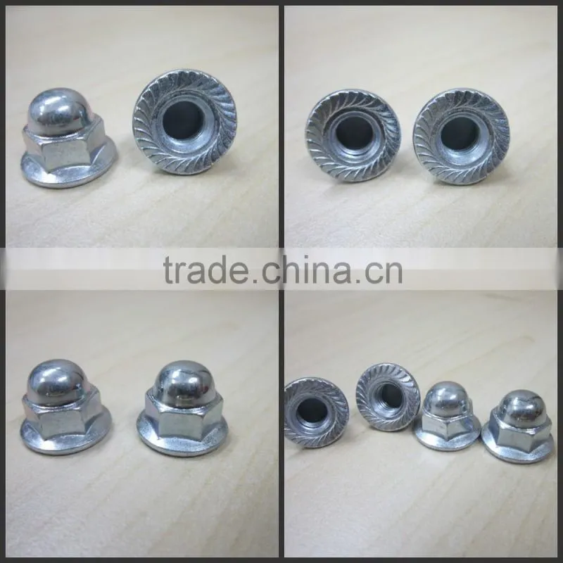 M8 flange cap nut with serration