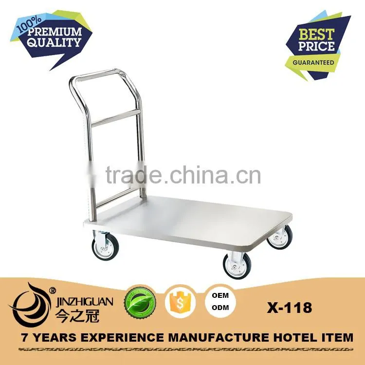 Heavy load capacity hand trolley,foldable hotel baggage trolley(X-117)