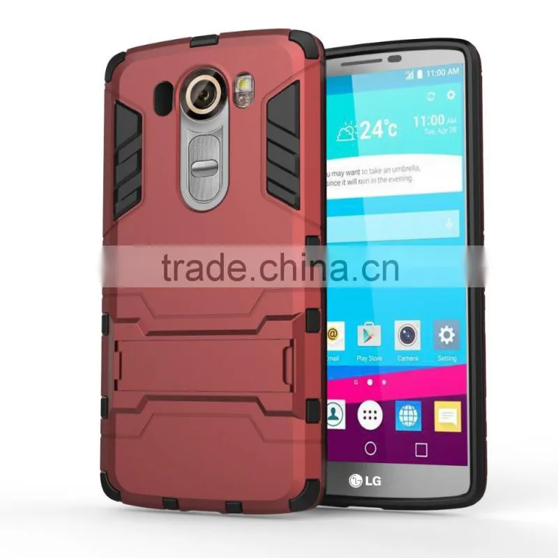 TPU+PC Back Case For LG V10 F600 with Phone stands Hard Case with stents MT-4788