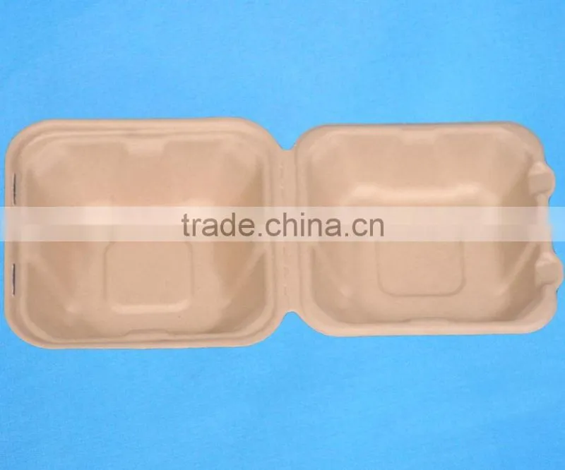 Molded bagasse pulp lunch box