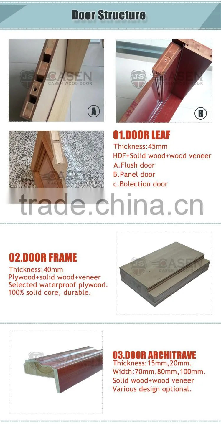 wholesale ebony veneer laminated solid wood restaurant entrance doors