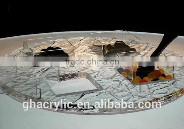 Contemporary design acrylic storage containers with divided ,high grade acrylic storage box