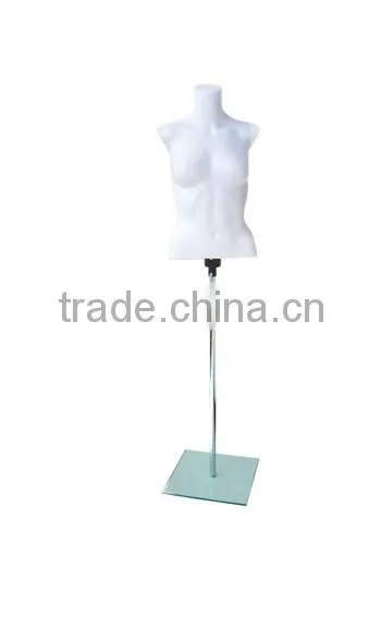 Plastic white upper-body mannequin no head window show top sale factory