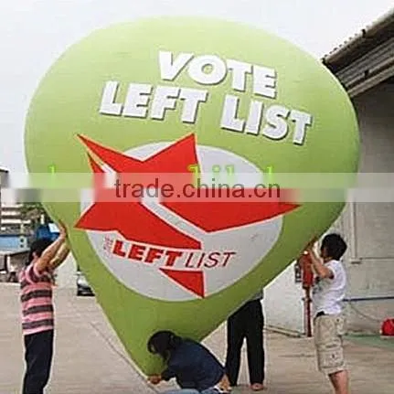 Big size flying inflatable pvc helium balloons with slogan