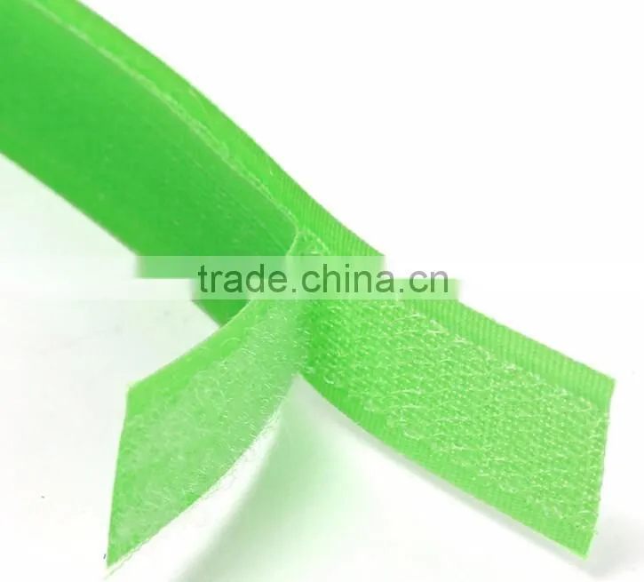 100% Nylon colorful reusable sew on hook and loop fastener straps