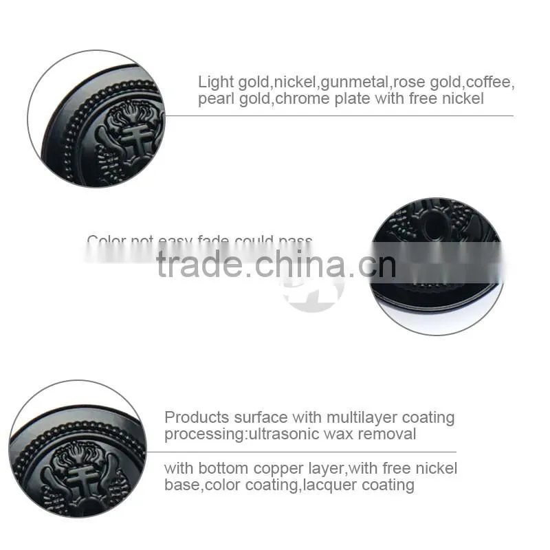 Black Engraved Snap Button Custom Logo