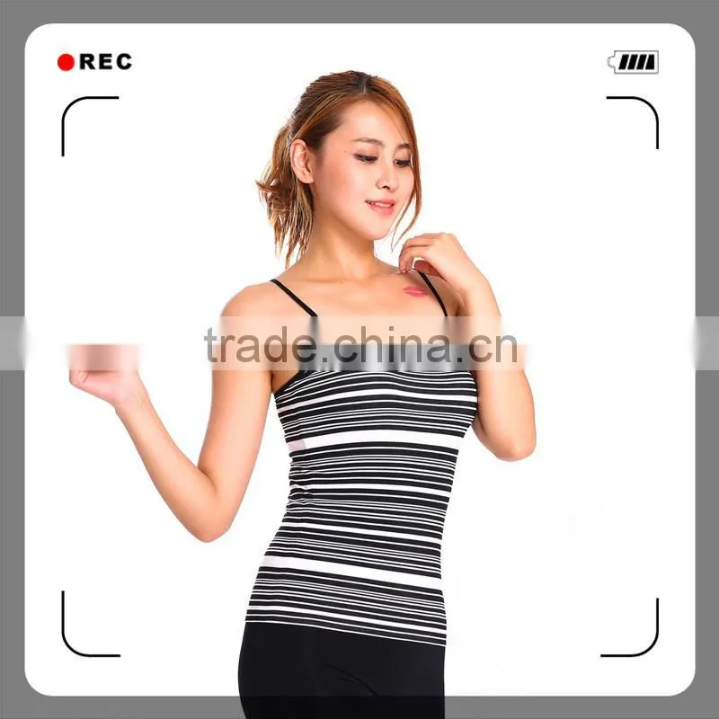 2016 wholesale gym women tank top with stripe
