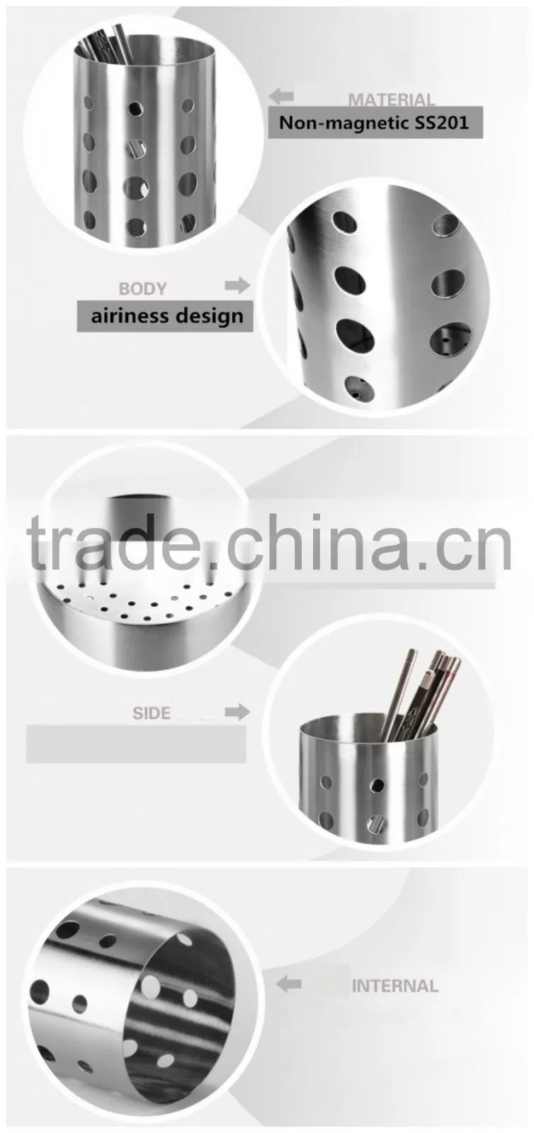 Top Choice 1.0 MM Thick Stainless Steel Kitchen Spoon Stand