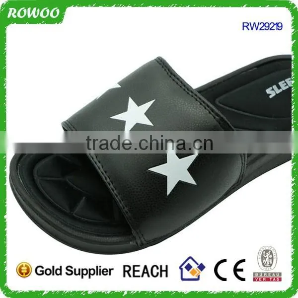 Pu upper Casual Slippers Mens Sandals Flip Flops Memory Foam Summer Slipper