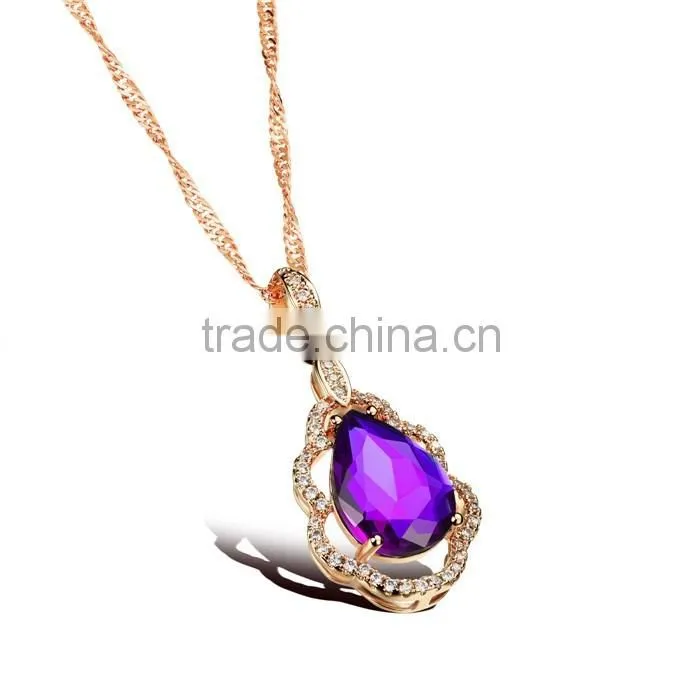 oem product fancy design pendant rhinestone necklace