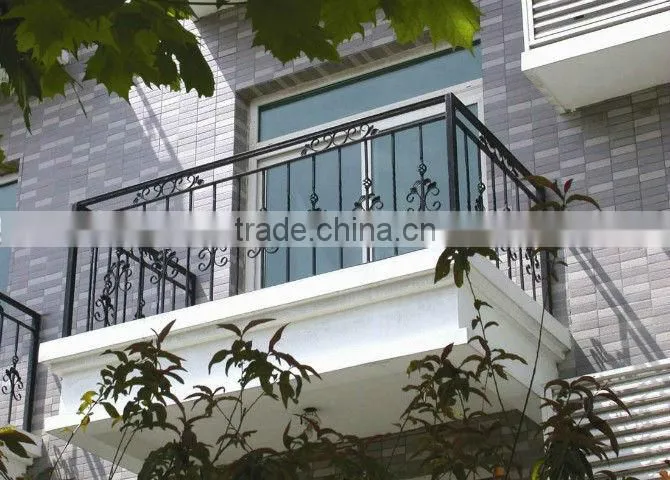 Top-selling hand forging wrought iron balcony handrail