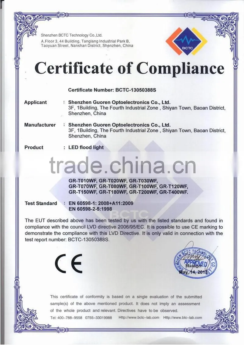 20 w commercial project bright led flood lamp waterproof CE RoHs