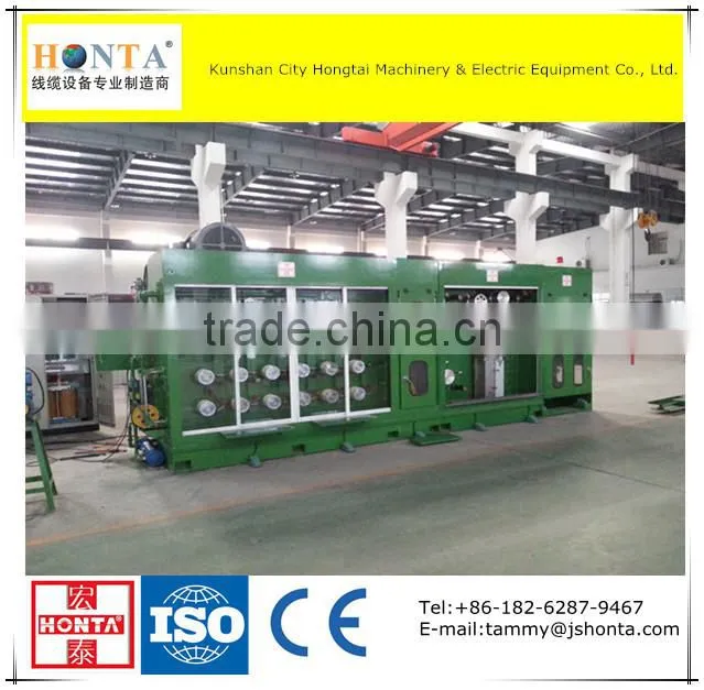 Aluminum Rod Breakdown Machine With Annealer, Wire and Cable Making Equipment